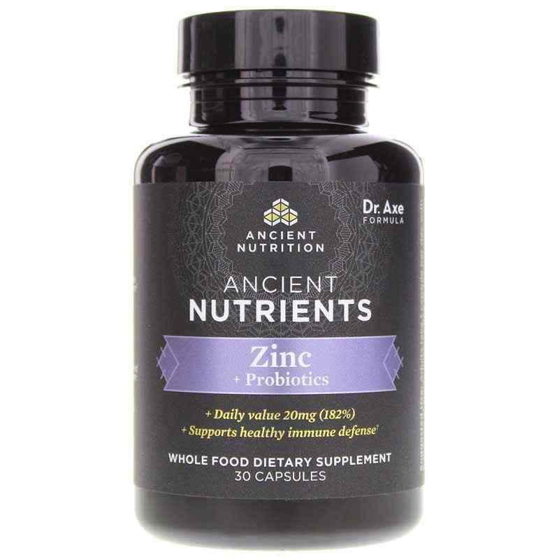 Ancient Nutrients Zinc + Probiotics, 30 Capsules, ANN