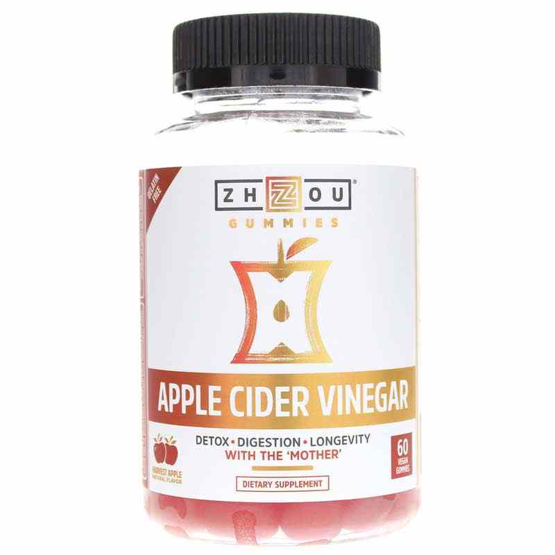 Apple Cider Vinegar Gummies, 60 Vegan Gummies, ZHO