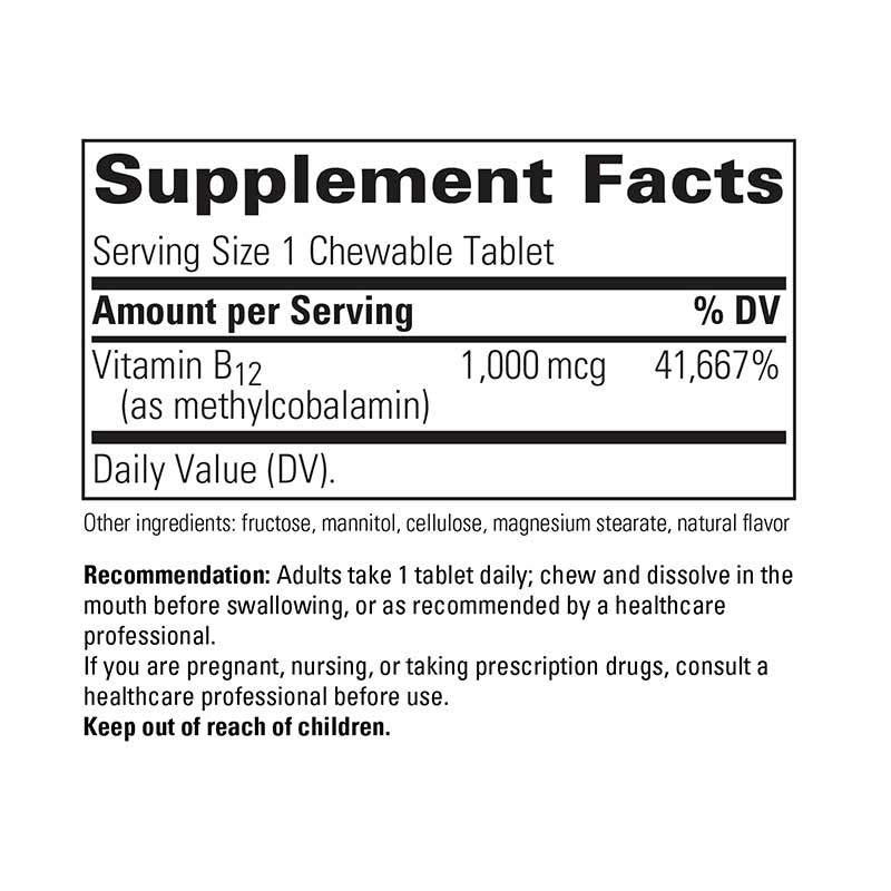 B12 Active Cherry Flavor, 30 Tablets, INT