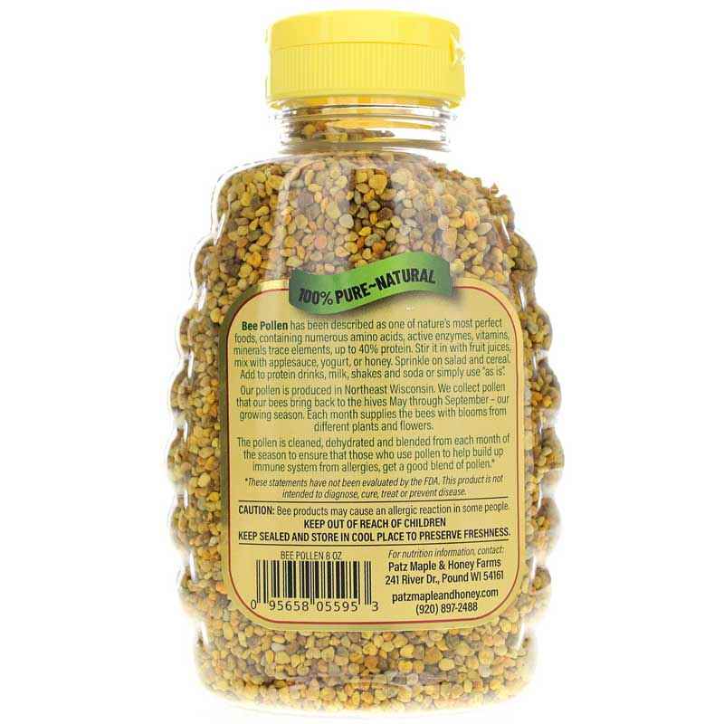 Bee Pollen 100% Whole Grain Granules, 8 Oz, PMHF