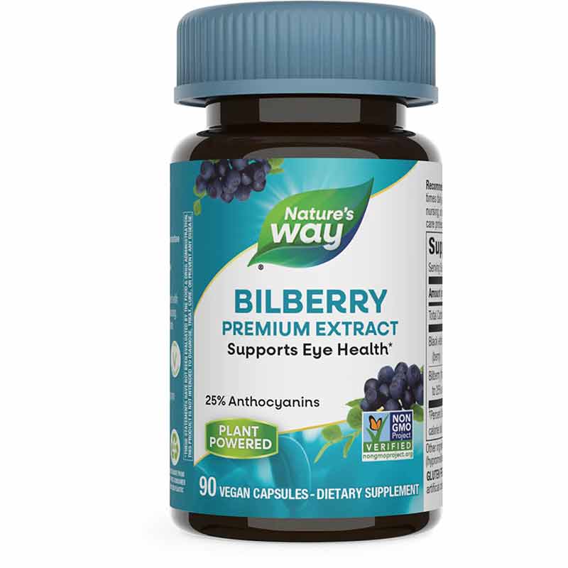 Bilberry Standardized, 90 Veg Capsules, NWA