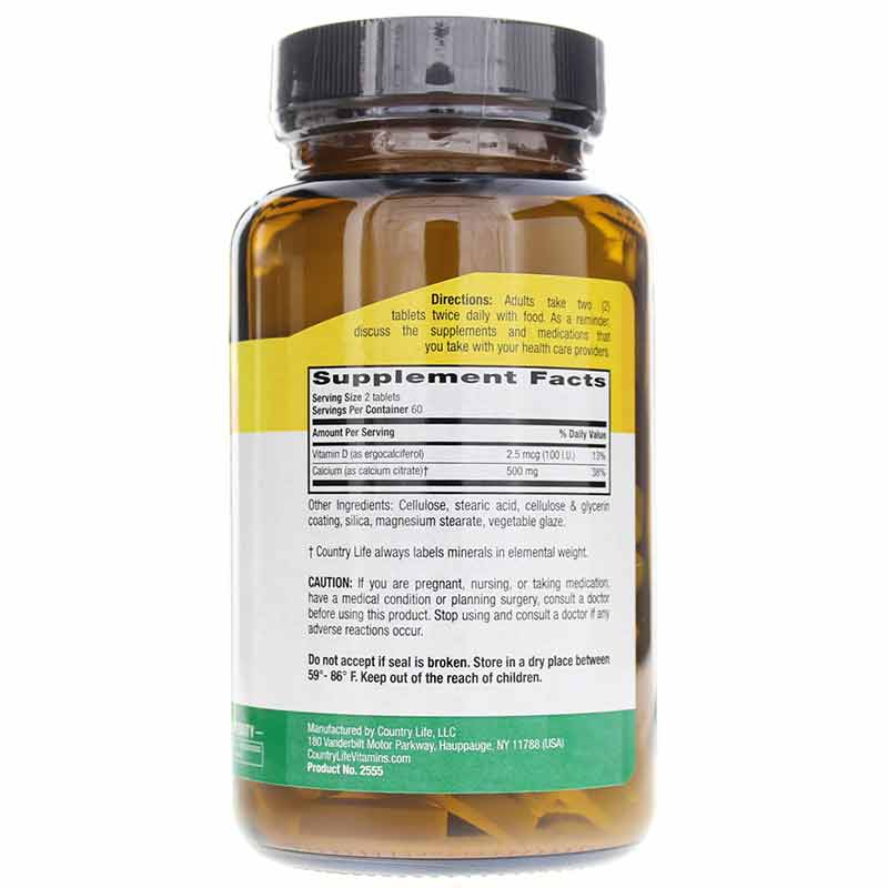 Calcium Citrate + Vitamin D, 120 Tablets, CTL