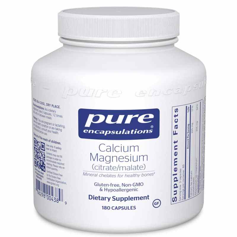 Calcium Magnesium (citrate/malate), 180 Capsules, PEC