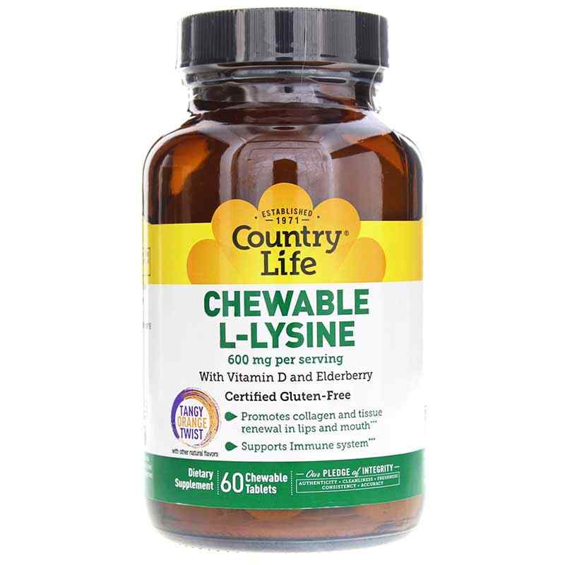 Chewable L-Lysine 600 Mg, 60 Chewable Tablets, CTL