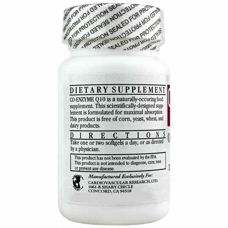 Co-Enzyme Q10 200 Mg, 30 Softgels, CR