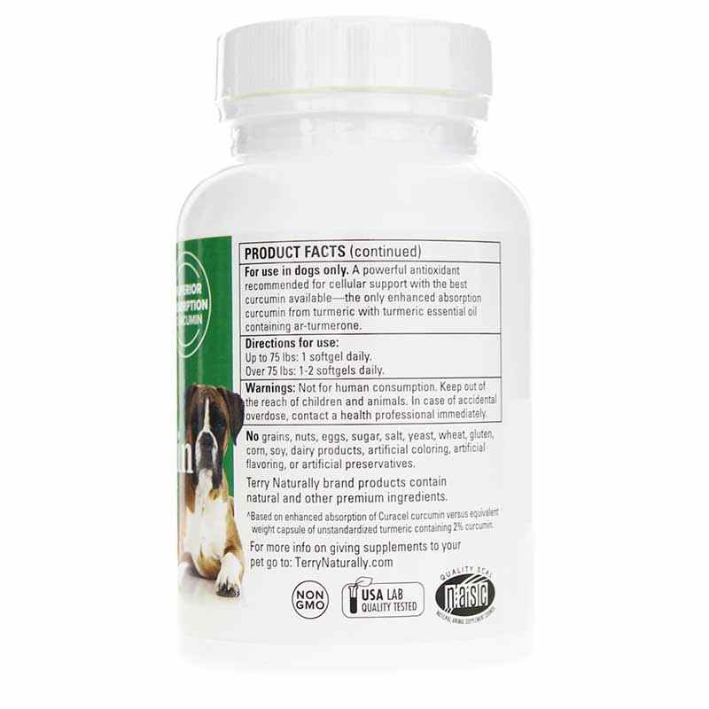 Curacel Curcumin for Dogs, 60 Softgels, TNT