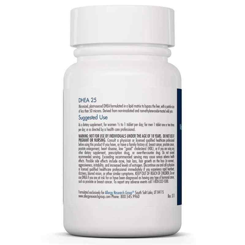 DHEA 25 Mg, 60 Tablets, ARG