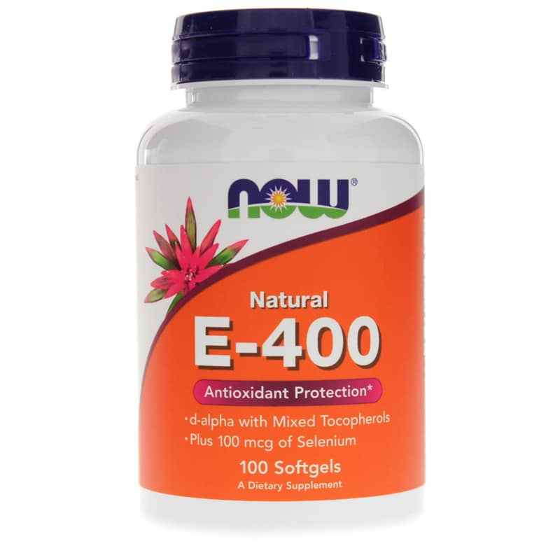 E-400 Natural with Selenium, 100 Softgels, NOW