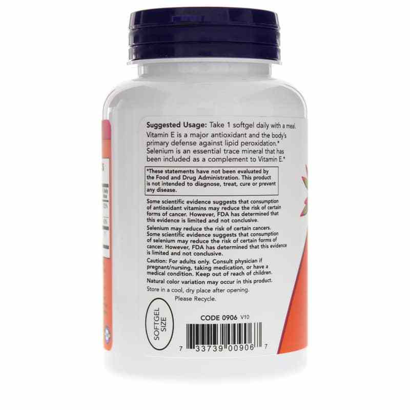 E-400 Natural with Selenium, 100 Softgels, NOW