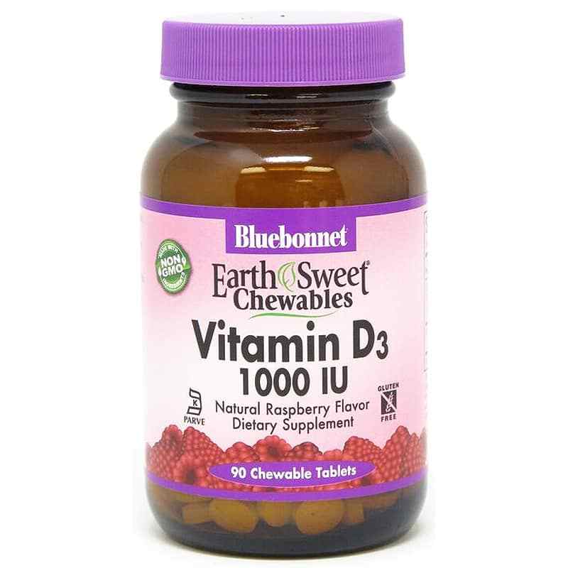 Earth Sweet Chewables Vitamin D3 1000 IU, 90 Chewable Tab, BB