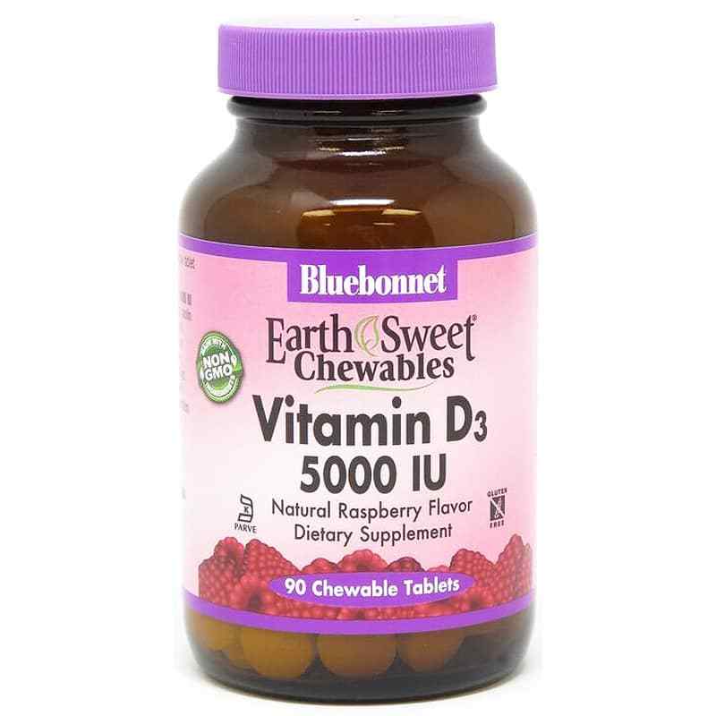 Earth Sweet Chewables Vitamin D3 5000 IU, 90 Chewable Tab, BB