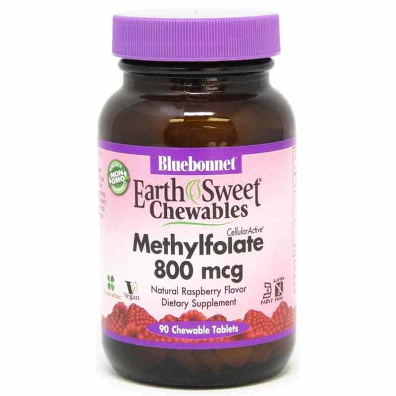 Earth Sweet Chewables Methylfolate 800 Mcg, 90 Chewable T, BB