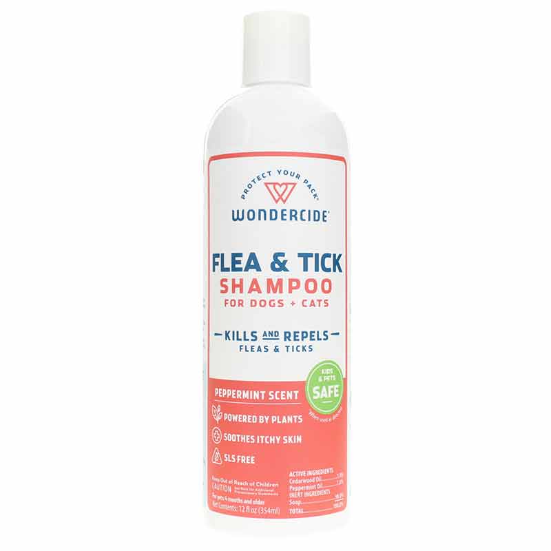 Flea & Tick Shampoo for Dogs + Cats, 12 Oz, WND