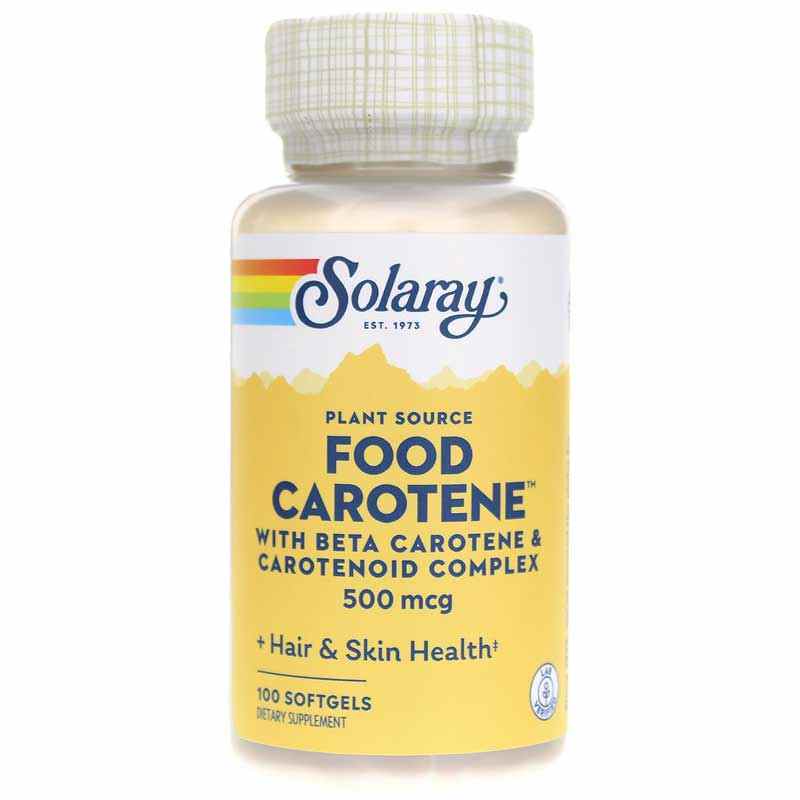 Food Carotene 500 Mcg, Plant Source, 100 Softgels, SLR