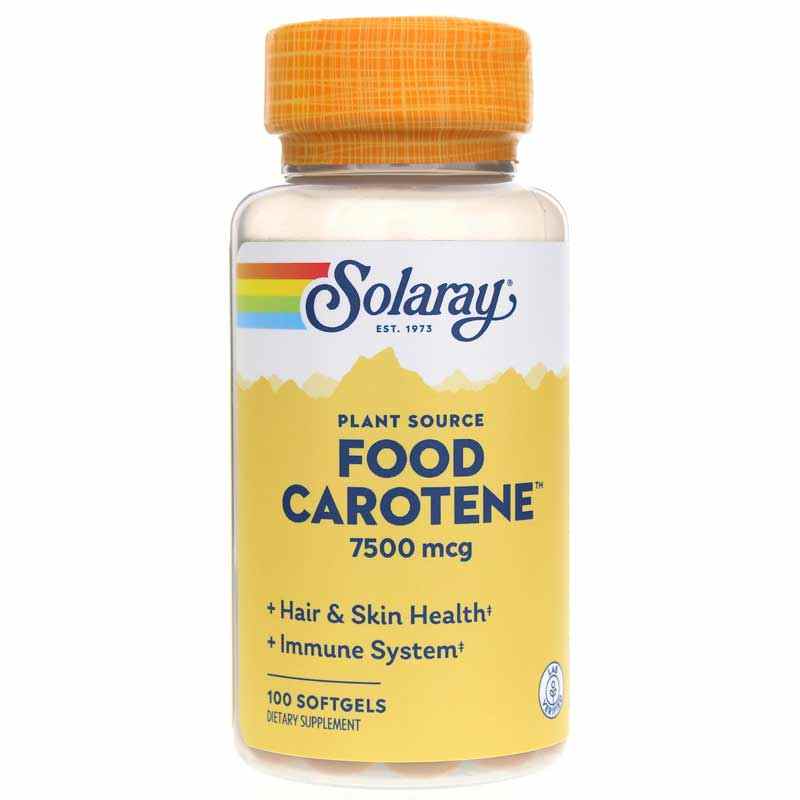 Food Carotene 7500 Mcg Plant Source, 100 Softgels, SLR