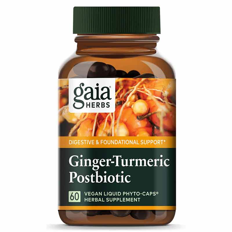 Ginger-Turmeric Postbiotic, 60 Vegan Liquid Phyto-Caps, GH