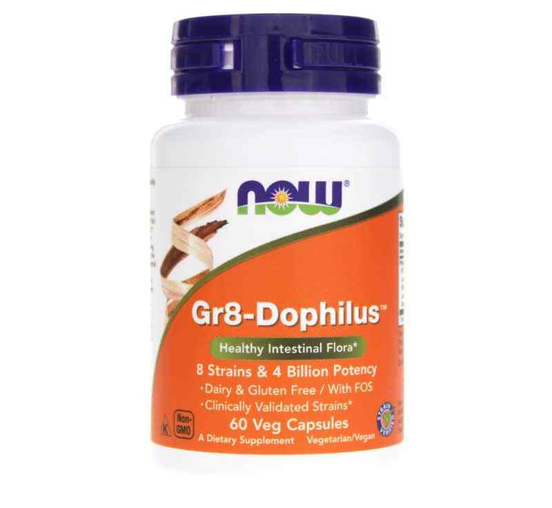 Gr8 Dophilus 4 Billion, 60 Veg Capsules, NOW