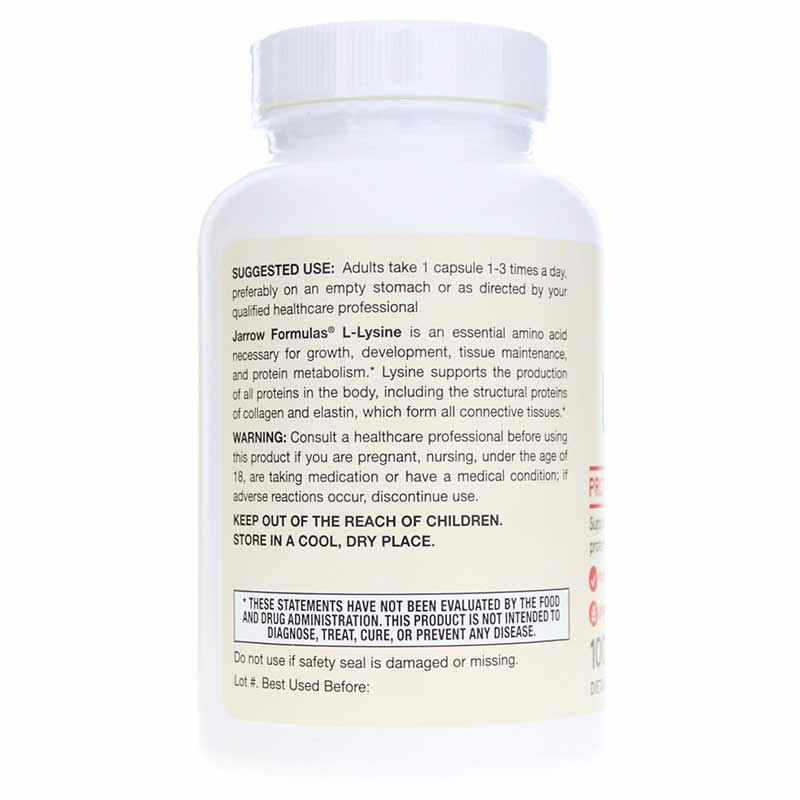 L-Lysine 500 Mg, 100 Capsules, JRF