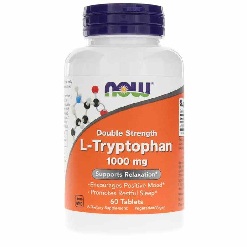 L-Tryptophan 1000 Mg Double Strength, 60 Tablets, NOW