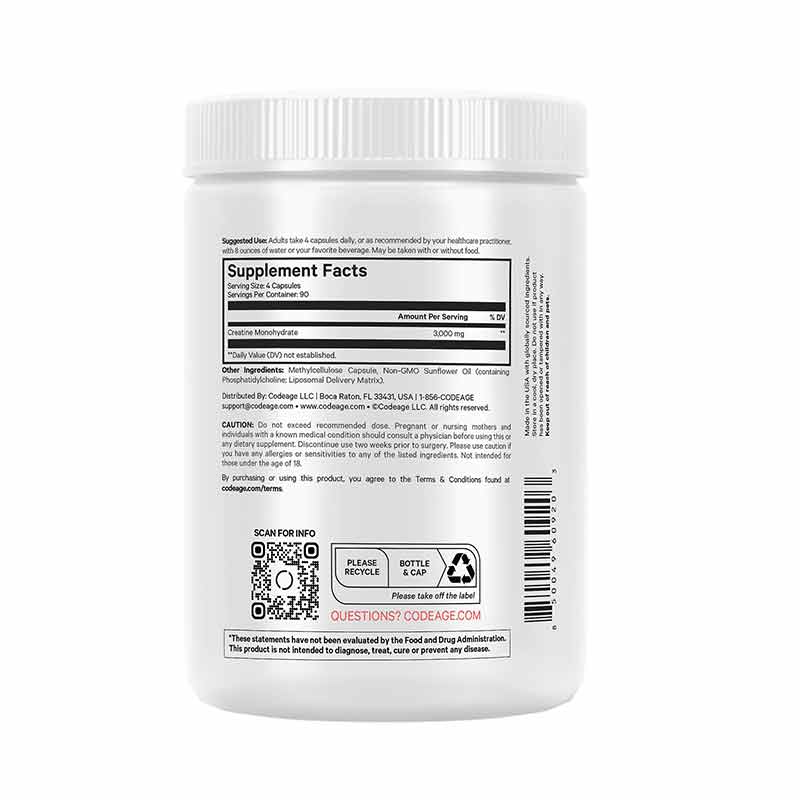 Liposomal Creatine, 300 Capsules, CDE