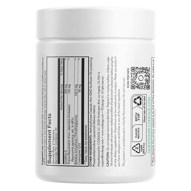 Liposomal Urolithin A, 60 Capsules, CDE