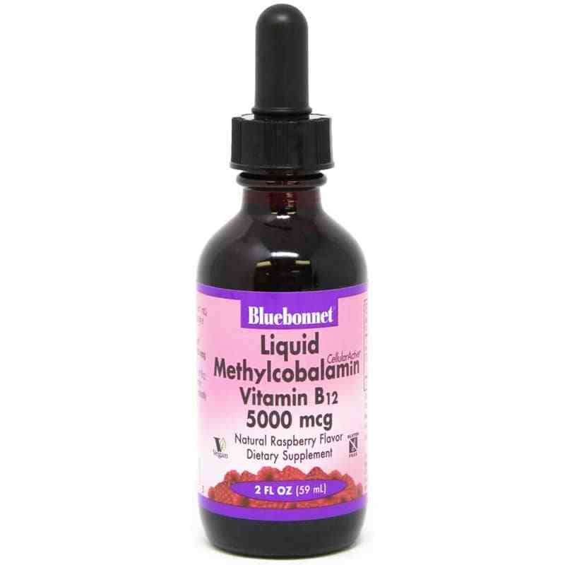 Liquid Methylcobalamin Vitamin B12 5000 Mcg, Bluebonnet