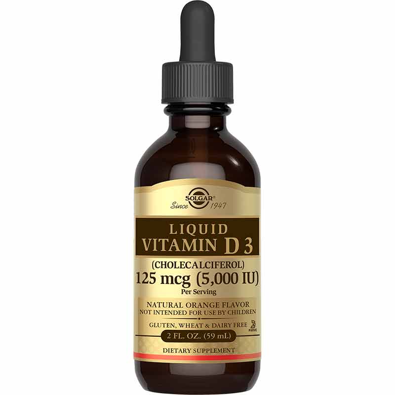 Liquid Vitamin D3 5000 IU, 2 Oz, SLG