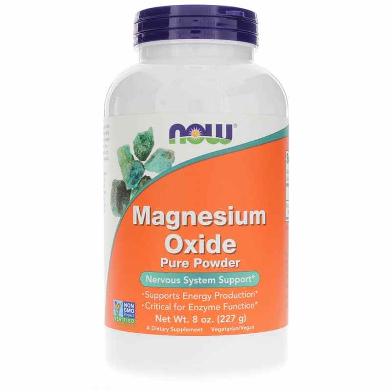 Magnesium Oxide Pure Powder, 8 Oz, NOW