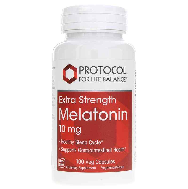 Melatonin 10 Mg Extra Strength, 100 Veg Capsules, PFLB