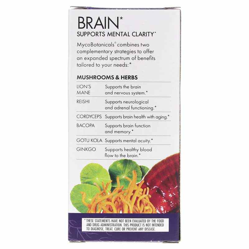 MycoBotanicals Brain, 60 Veg Capsules, HDF