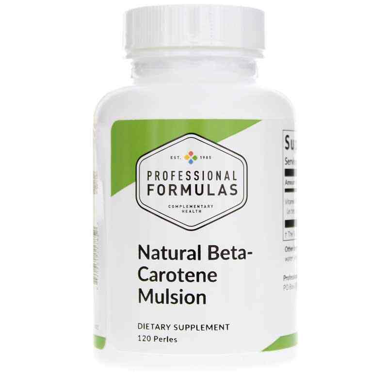 Natural Beta Carotene Mulsion, 120 Perles, PCHF