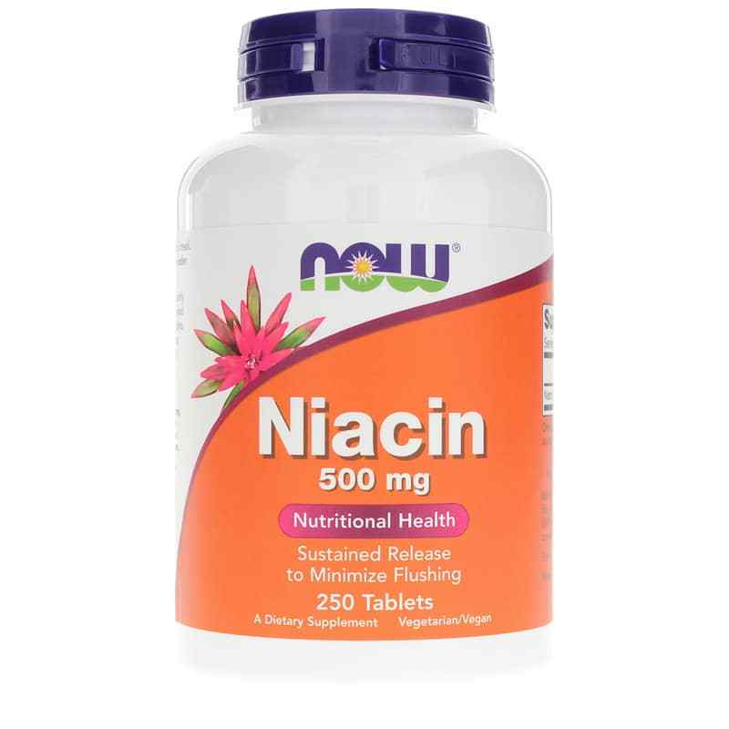 Niacin 500 Mg, 250 Tablets, NOW