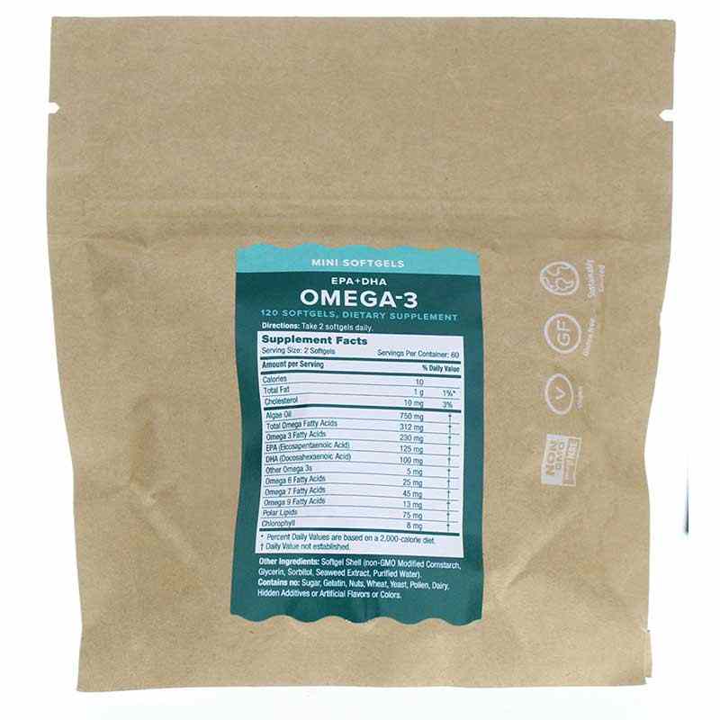 Omega-3 EPA + DHA Minis Eco Pouch, 120 Softgels, IWI