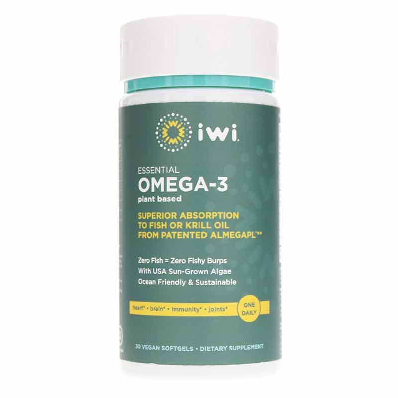 Omega-3 Essential (Plant Based), 30 Vegan Softgels, IWI