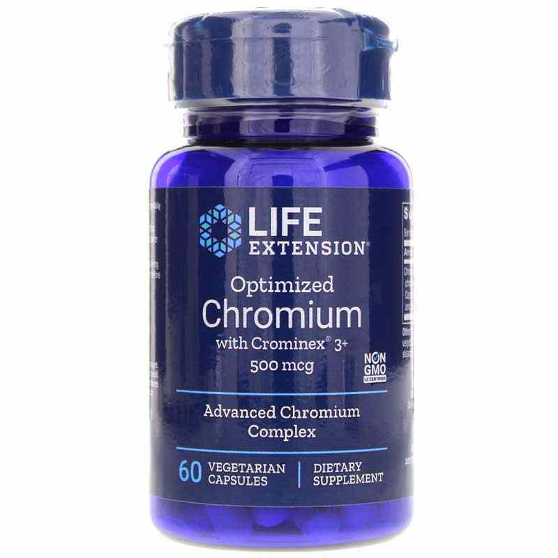 Optimized Chromium With Crominex 3+ 500 Mcg, Life Extension