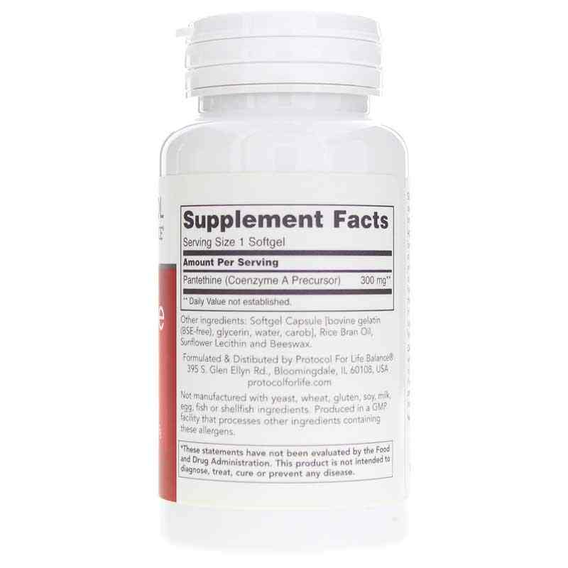 Pantethine 300 Mg, 60 Softgels, PFLB