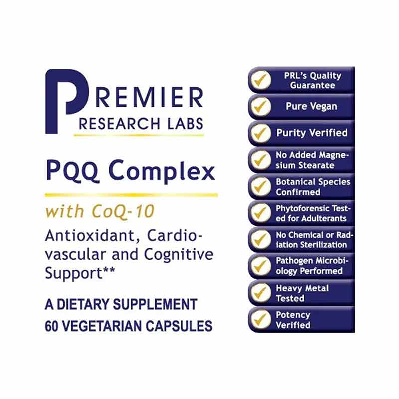 PQQ Complex with CoQ-10, 60 Veg Capsules, PRL