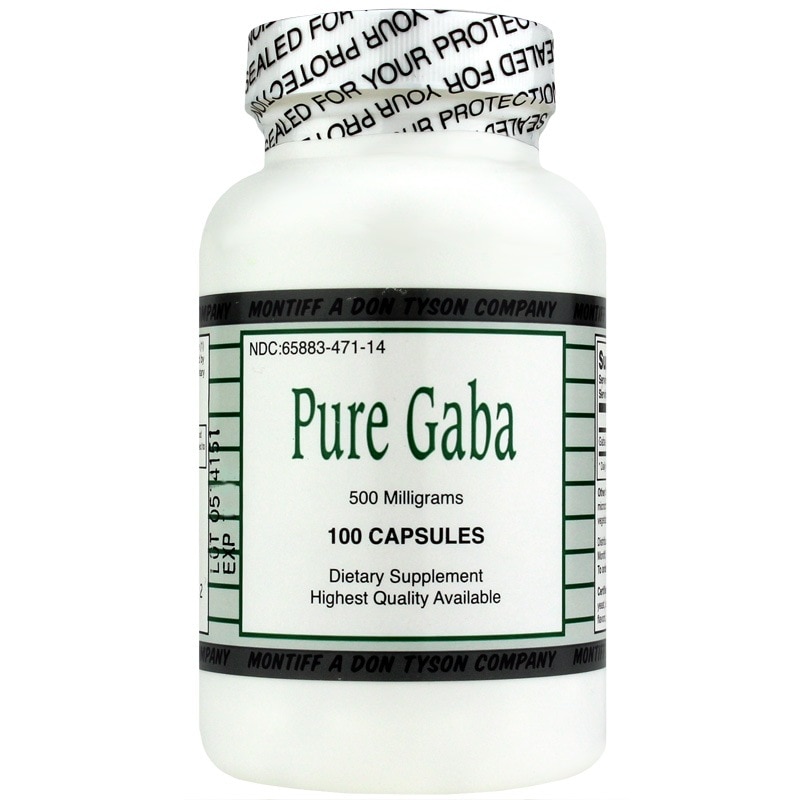 Pure Gaba 500 Mg, 100 Capsules, MNT