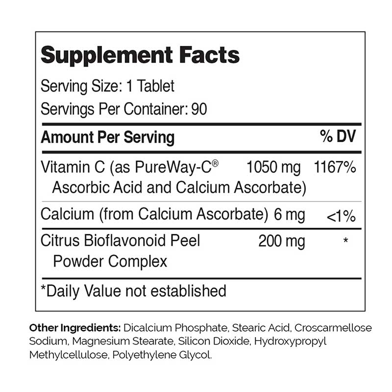 PureWay-C 1000 Mg, 90 Tablets, ZHL