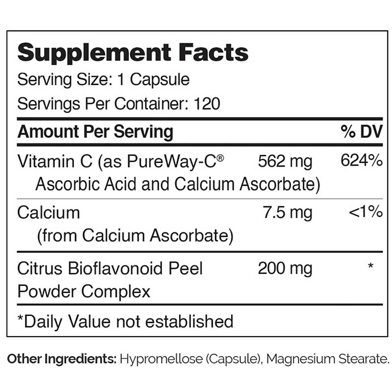 PureWay-C 500 Mg, 120 Capsules, ZHL