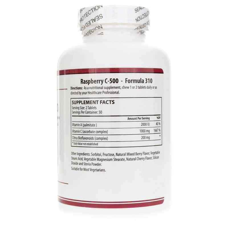 Raspberry C-500, 100 Chewable Tablets, BSP