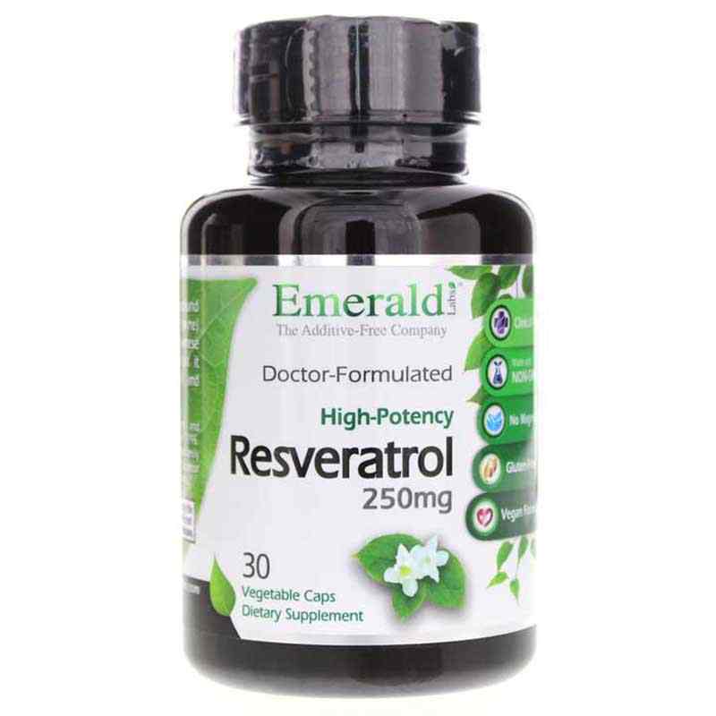 Resveratrol High Potency 250 Mg, 30 Veg Capsules, EMD