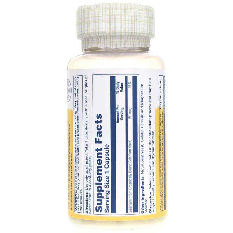 Selenium 50 Mcg, 100 Capsules, SLR