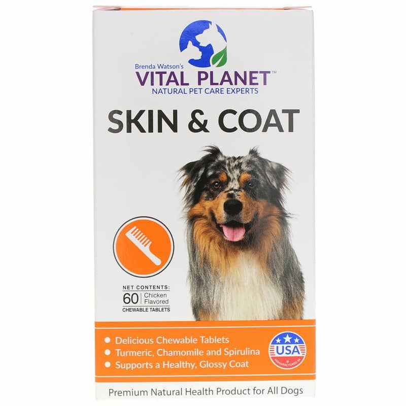 Skin & Coat for Dogs Chewable Tablets, Vital Planet