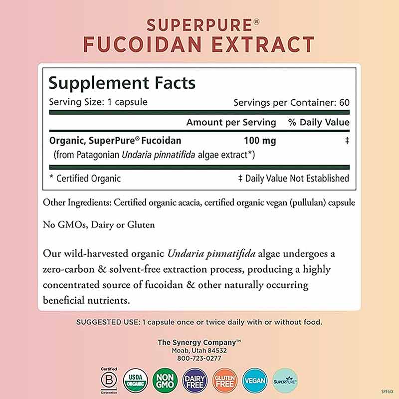 SuperPure Fucoidan, 60 Capsules, PSY