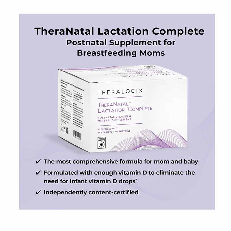 TheraNatal Lactation Complete Postnatal, 13 Week Supply, THGX