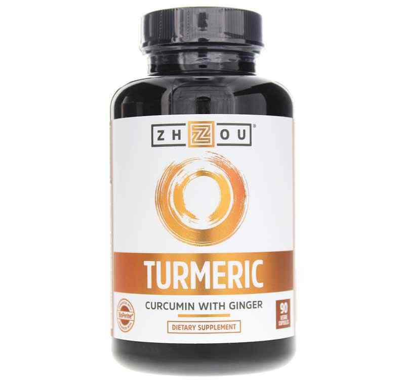 Turmeric Curcumin with Ginger, 90 Veg Capsules, ZHO