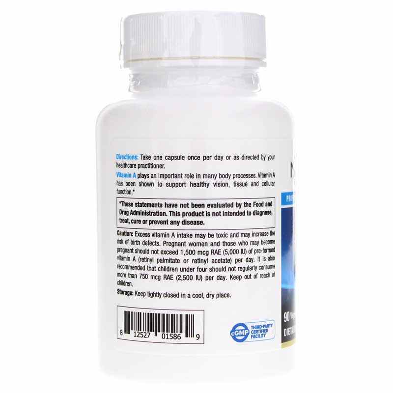 Vitamin A 25,000 IU, 90 Veg Capsules, NUM