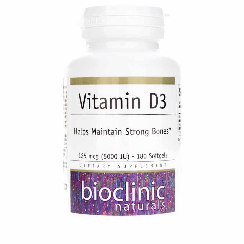 Vitamin D3 125 Mcg (5000 IU), 180 Softgels, BCN