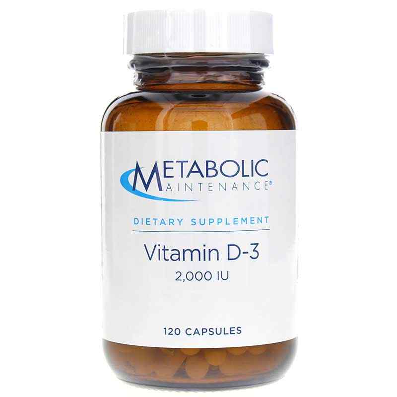 Vitamin D3 2,000 IU, 120 Capsules, MTM